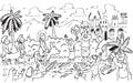 Ausmalbild - Palmsonntag