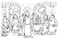 Ausmalbild - Jesus betet