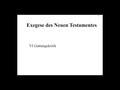 Exegese NT - Teil 6: Gattungskritik