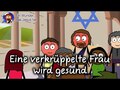 Eine verkrüppelte Frau wird gesund