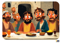 Bildkarte: Jesus und der Zöllner Levi 