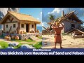 Das Gleichnis vom Hausbau auf Sand und Felsen