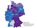 Übersichtskarte der evangelischen Landeskirchen
